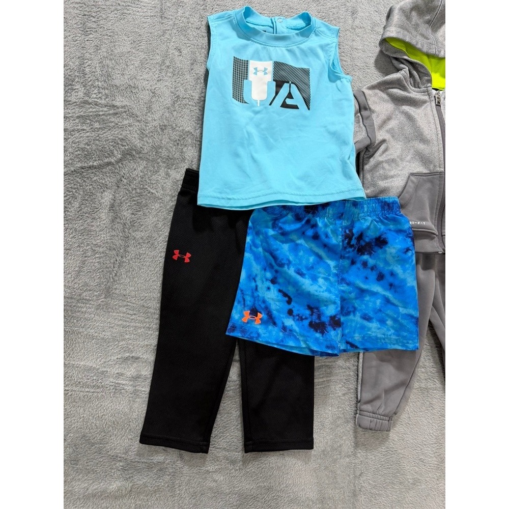 Nike Under Armour Kids 12M Activewear Bundle Tracksuit Hoodie Pants Shirt 5pc - Picture 2 of 8